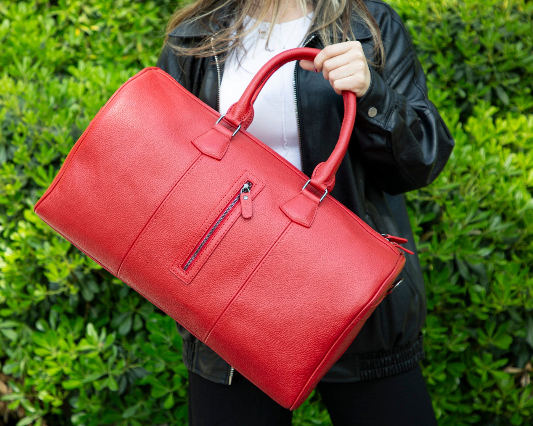 Leren Weekend Duffeltas