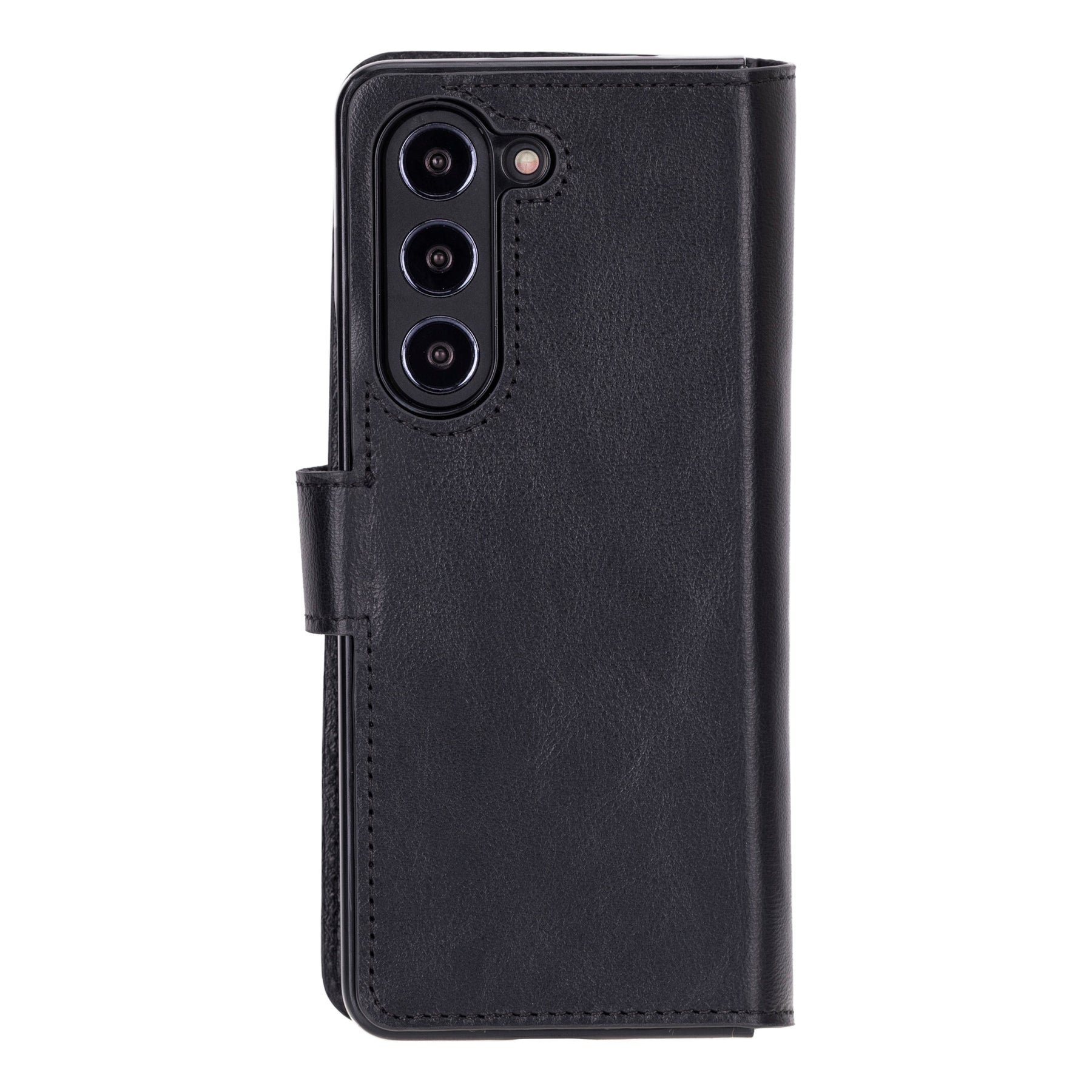 Niet-afneembare leren portemonneehoes voor de Samsung Galaxy Z Fold 5