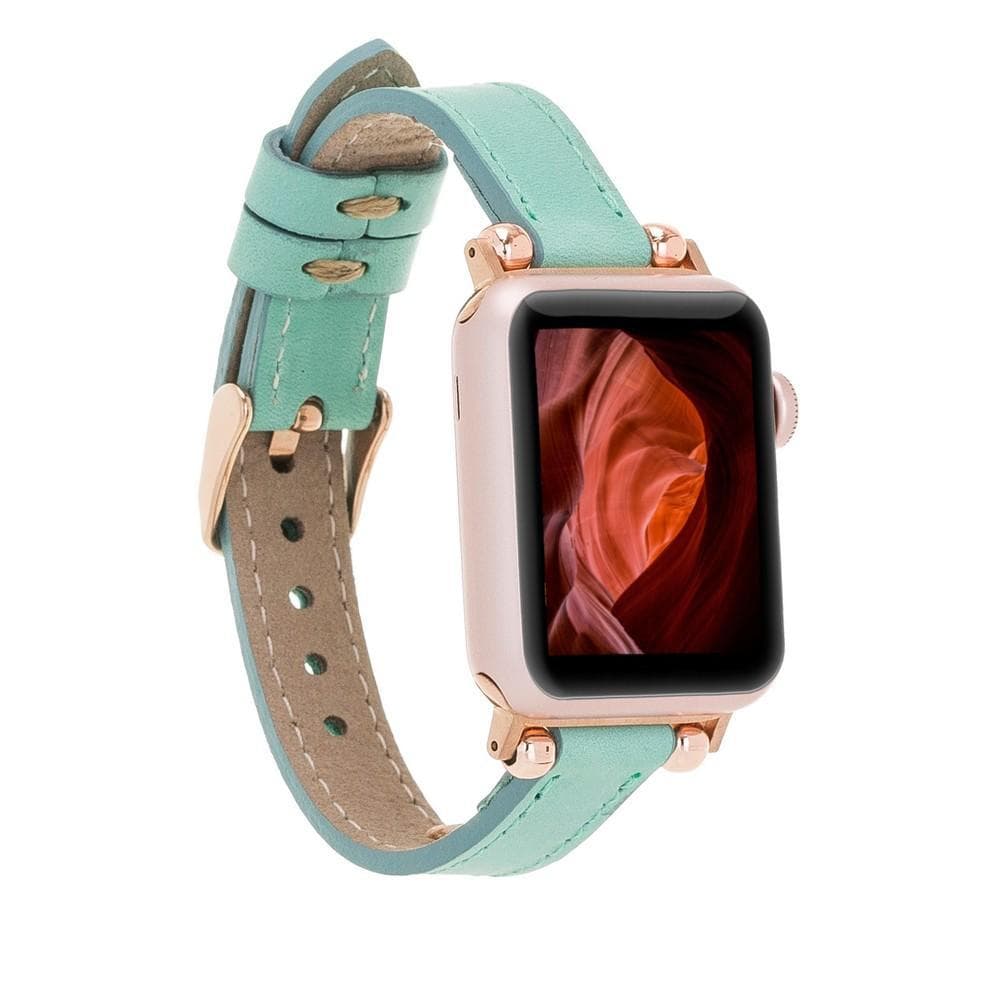 Seamy Ferro Style Apple Watch-band van echt leer