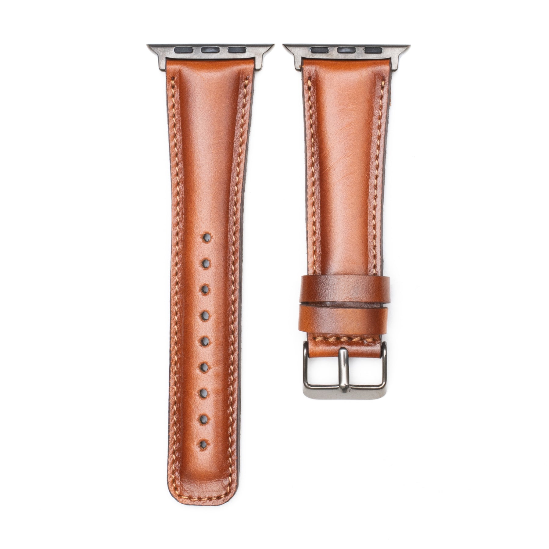 Leren Bandje Apple Watch - Cognac Bruin - Oblac