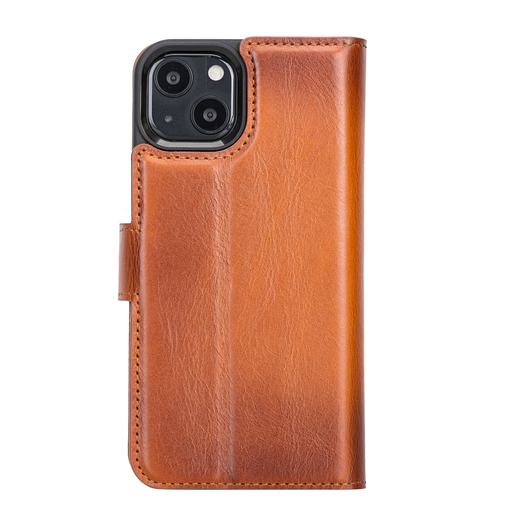 iPhone 13 hoesje cognac bruin leer