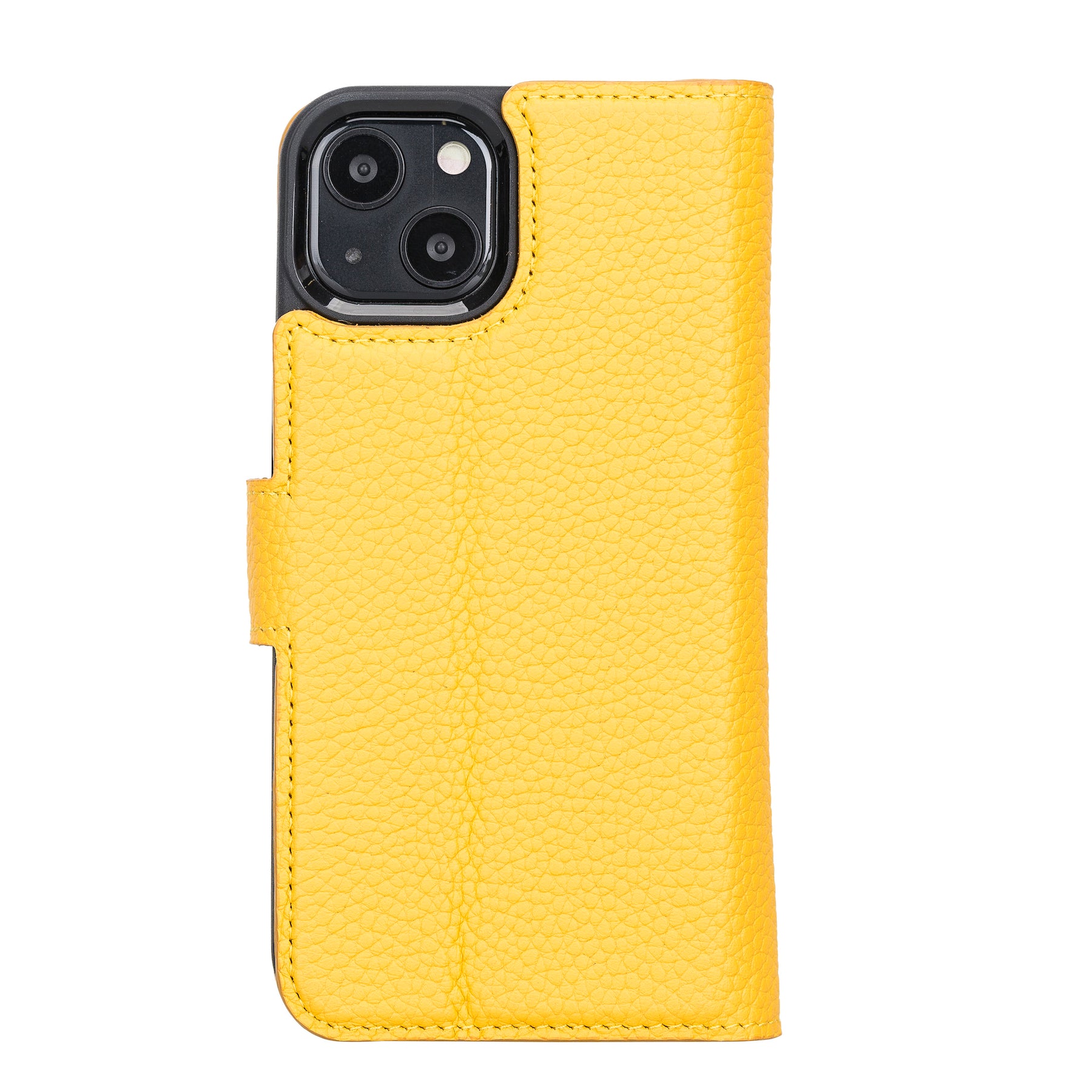 iPhone 13 hoesje geel leer