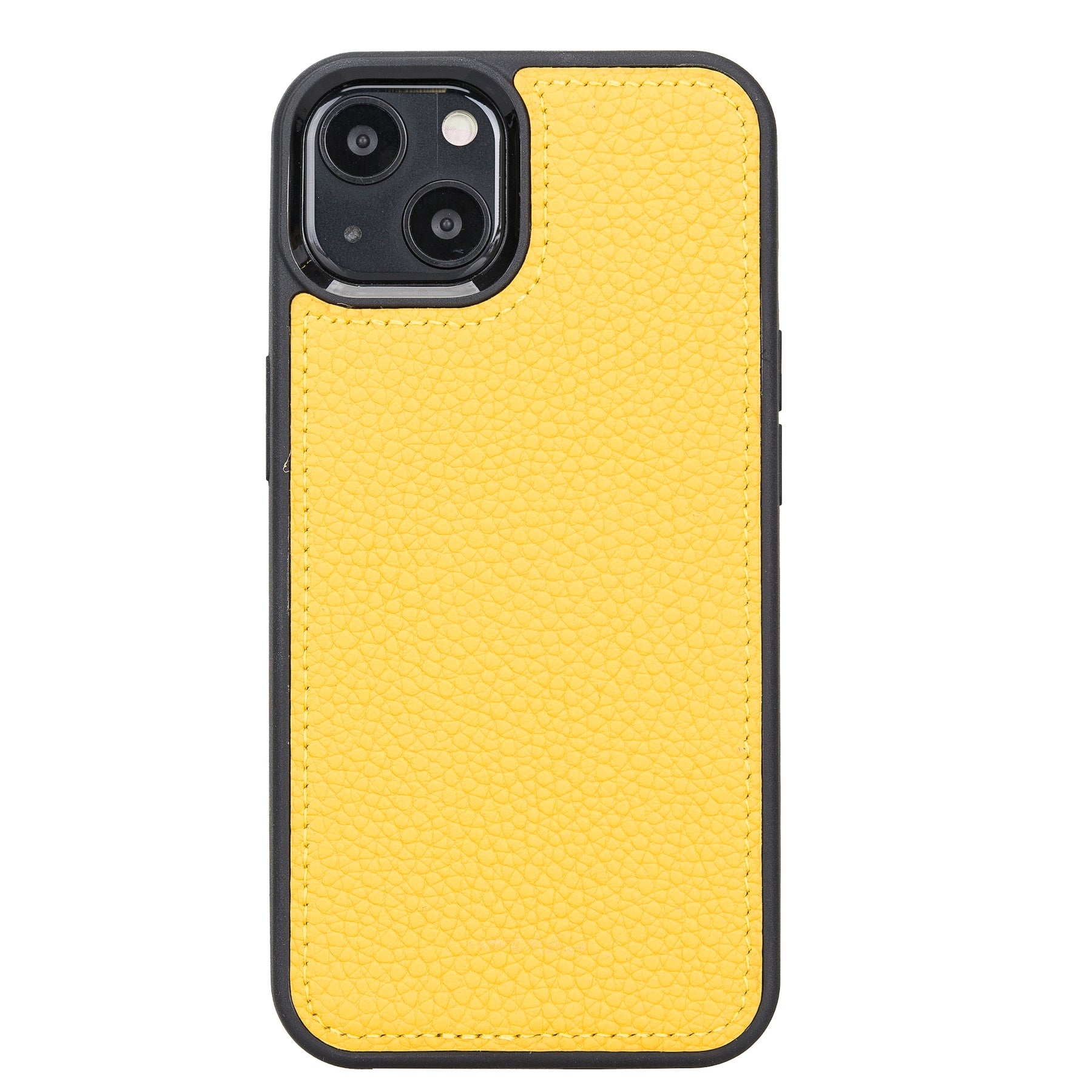 iPhone 13 hoesje geel leer
