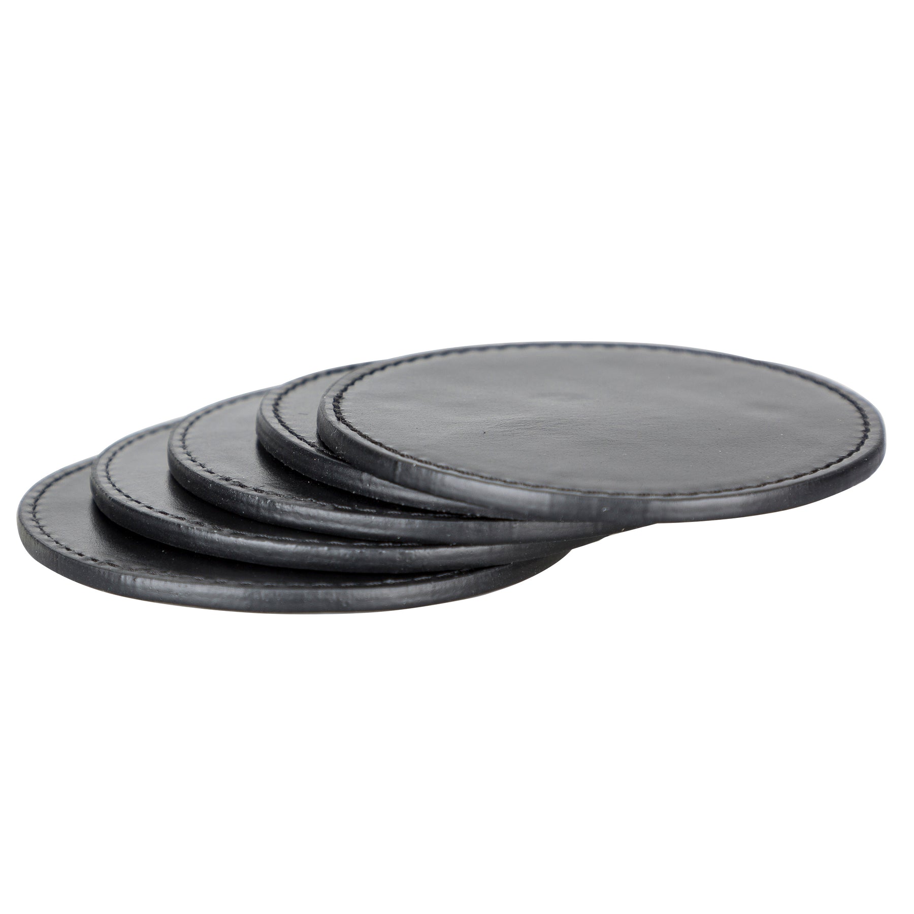 Leren Onderzetters - Set van 6 stuks