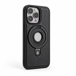 Kunstleren iPhone-hoesje met Magnetische Ringstandaard