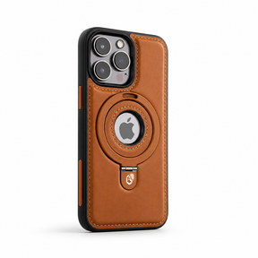 Kunstleren iPhone-hoesje met Magnetische Ringstandaard