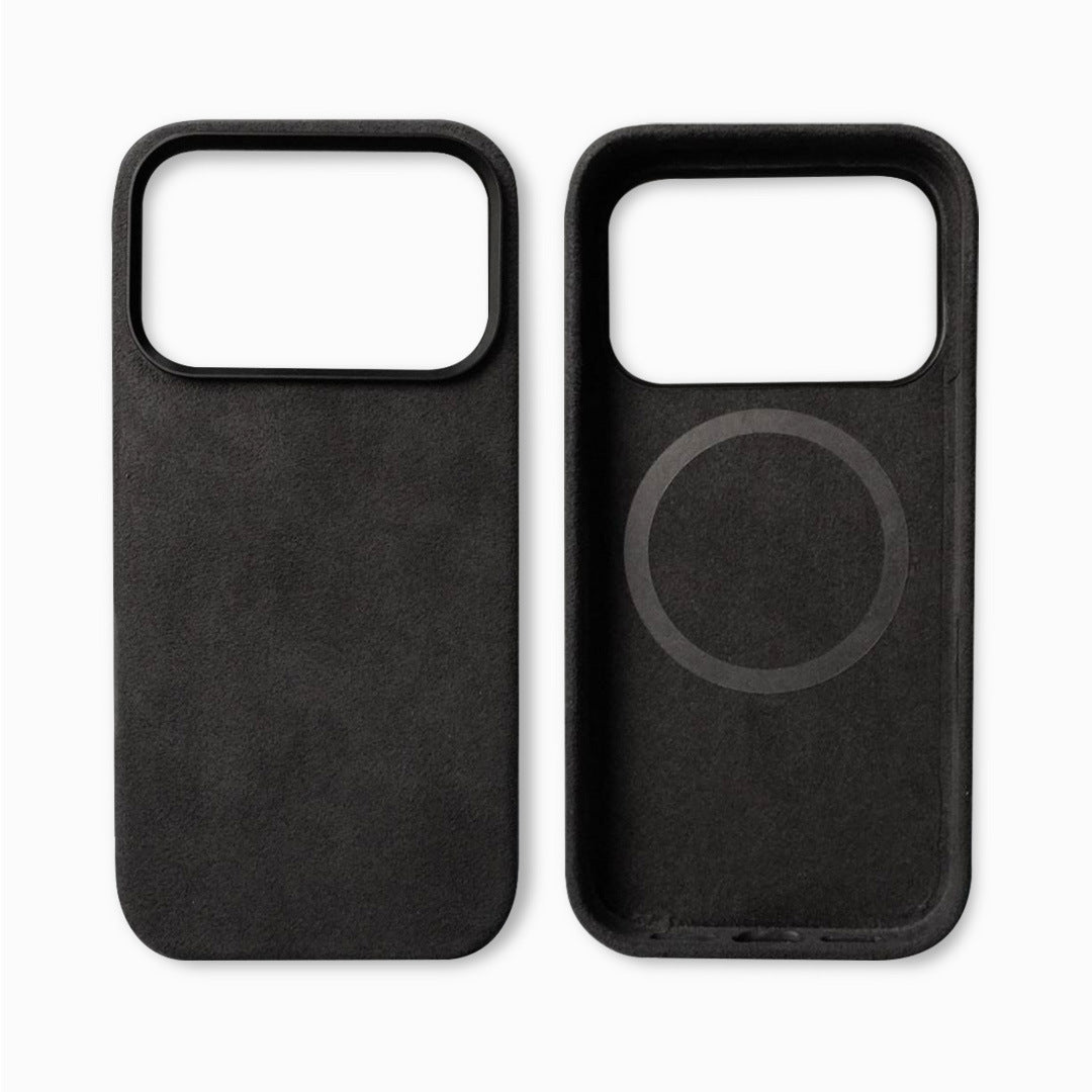Suède-look Telefoonhoesje Met Magnetische Compatibiliteit