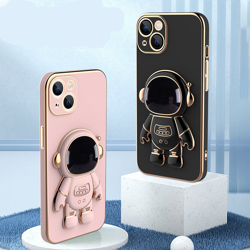 3D astronautenontwerp op een beschermend smartphonehoesje