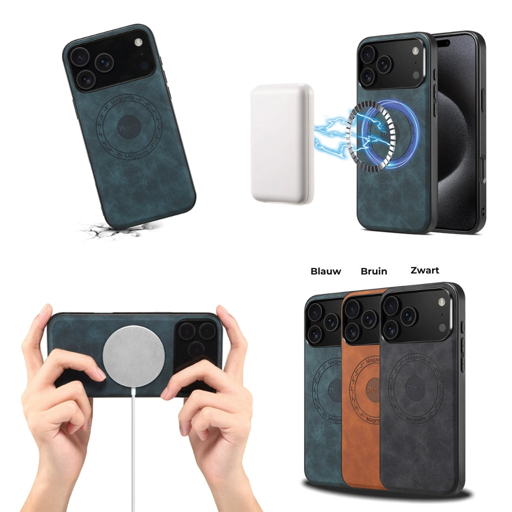 Leren iPhone-hoesje als praktisch accessoire voor werk en vrije tijd