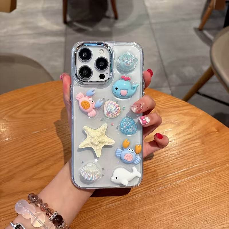 Decoratief telefoonhoesje met oceaan- en kustthema