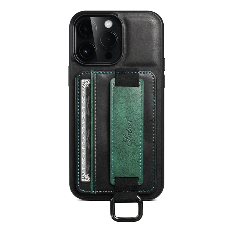 Voorzijde van een iPhone hoesje met geïntegreerd kaartvak