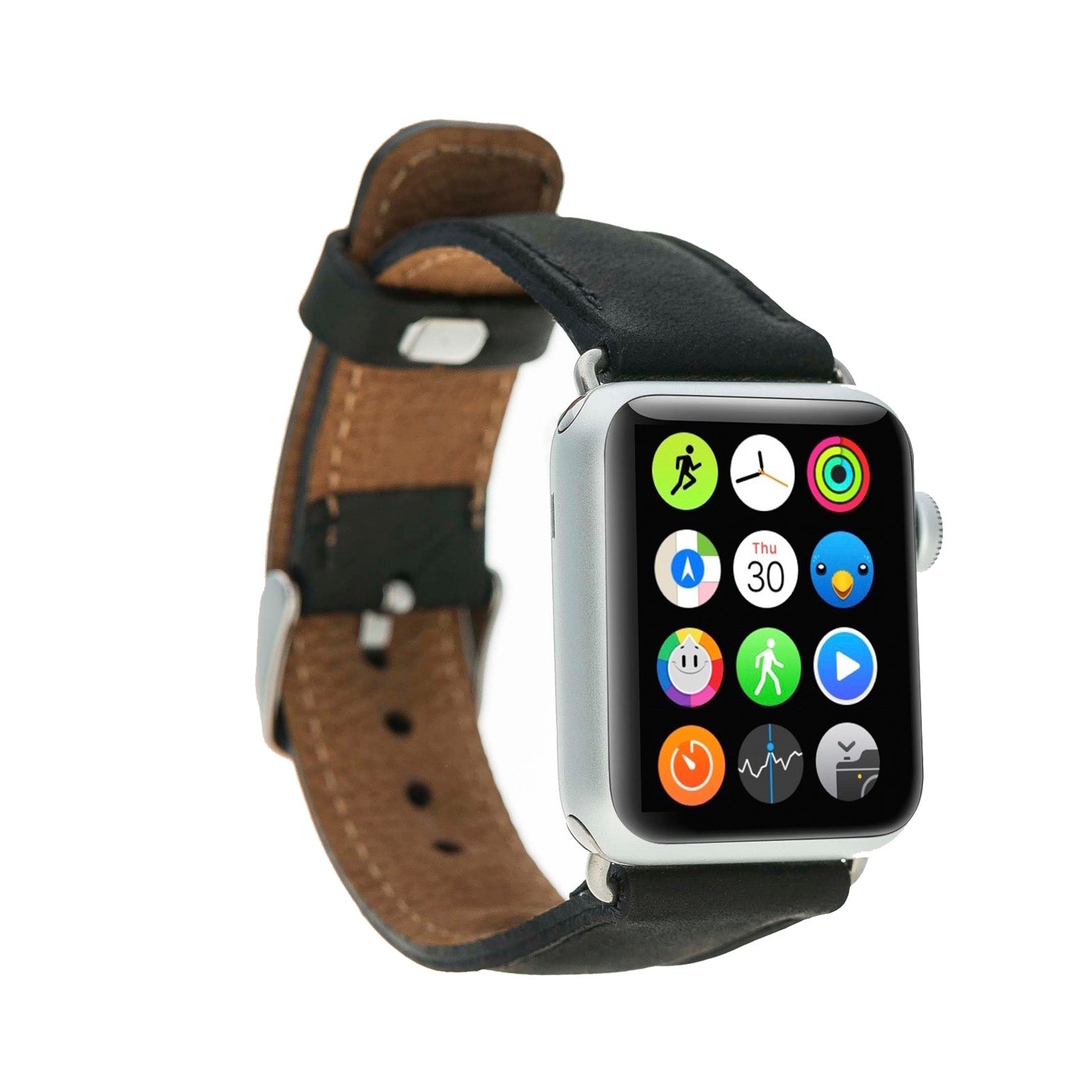 Apple Watch-bandje in klassieke stijl van echt leer