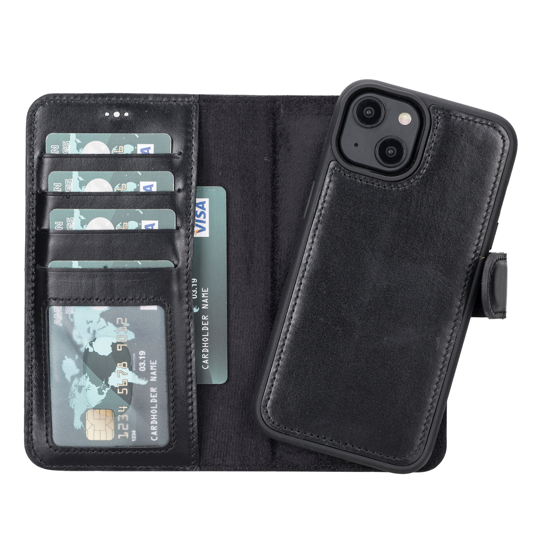 Magic Case iPhone 15 - Rustiek Zwart - Oblac