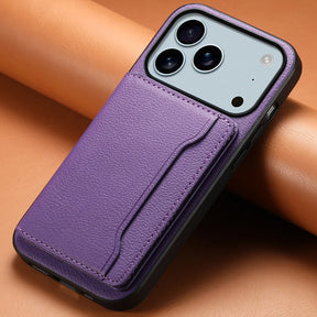 Vegan Leren iPhone Hoesje Met Kaartvak