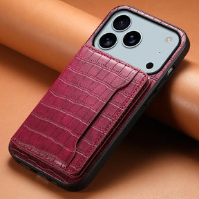 Vegan Leren iPhone Hoesje Met Kaartvak