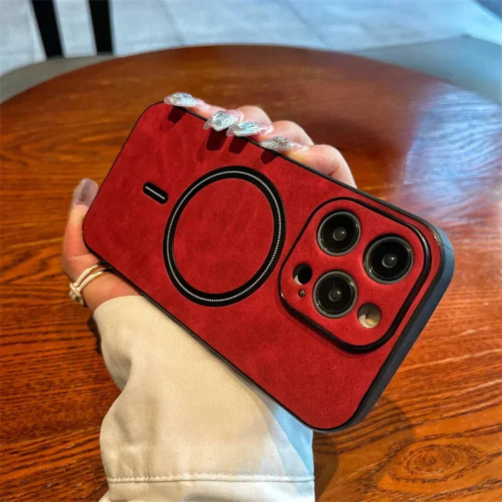 Slank MagSafe-Hoesje Voor iPhone Met Textuur