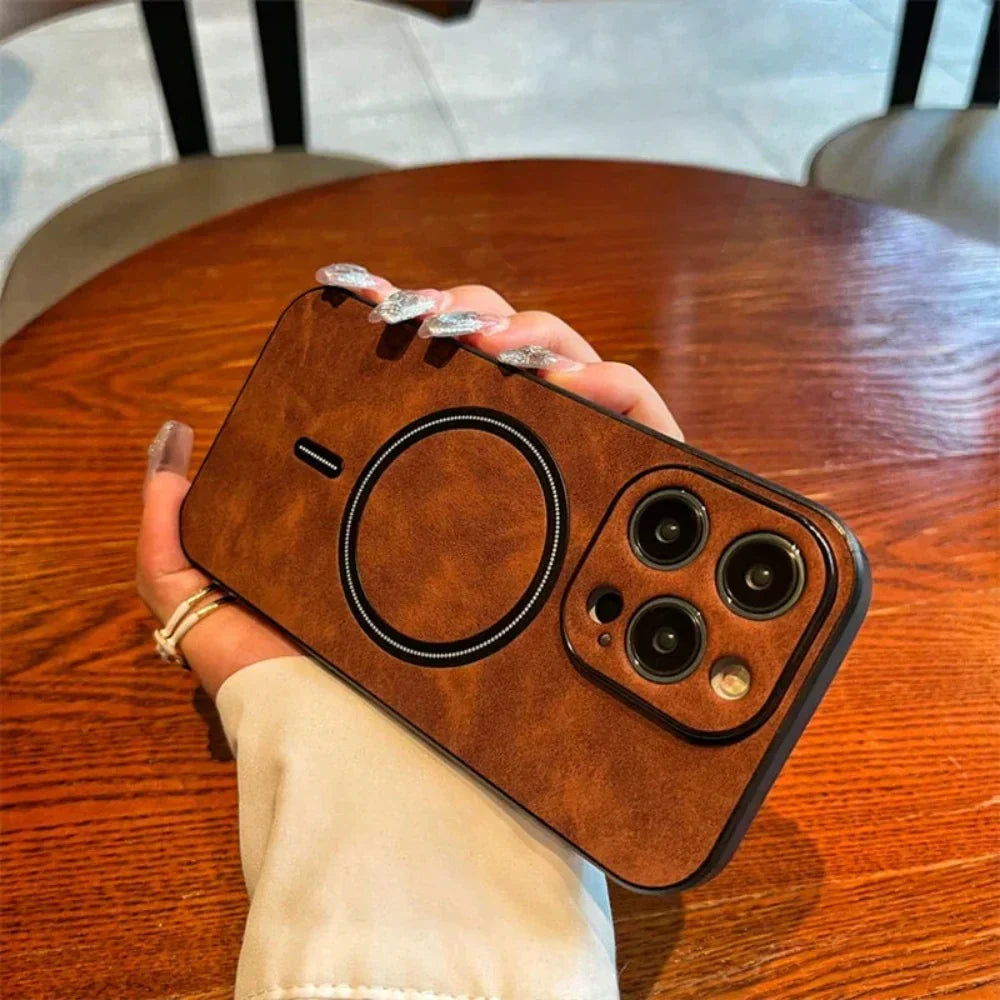Slank MagSafe-Hoesje Voor iPhone Met Textuur