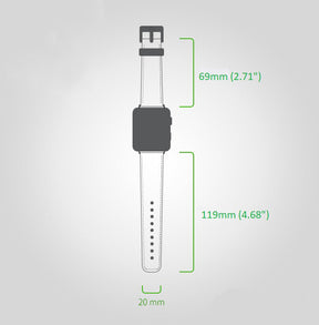 Klassieke, slanke Apple Watch-band van echt leer