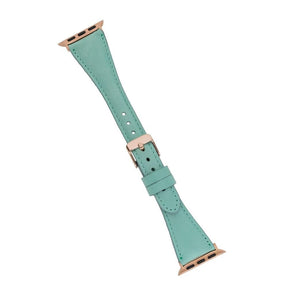 Klassieke, slanke Apple Watch-band van echt leer