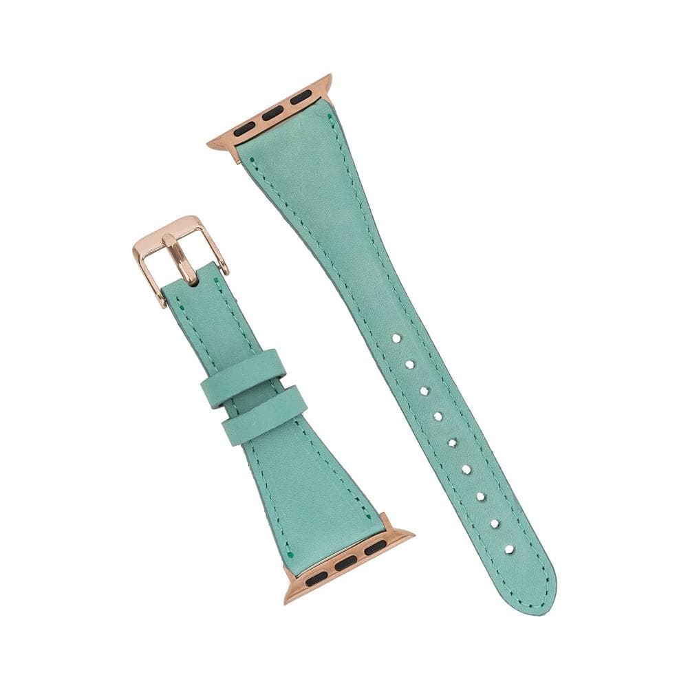 Klassieke, slanke Apple Watch-band van echt leer