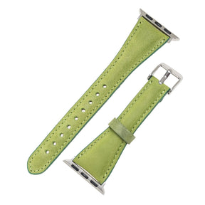 Klassieke, slanke Apple Watch-band van echt leer