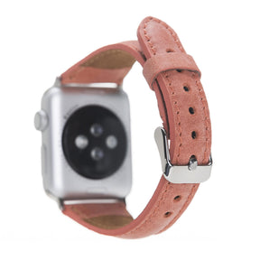 Klassieke, slanke Apple Watch-band van echt leer