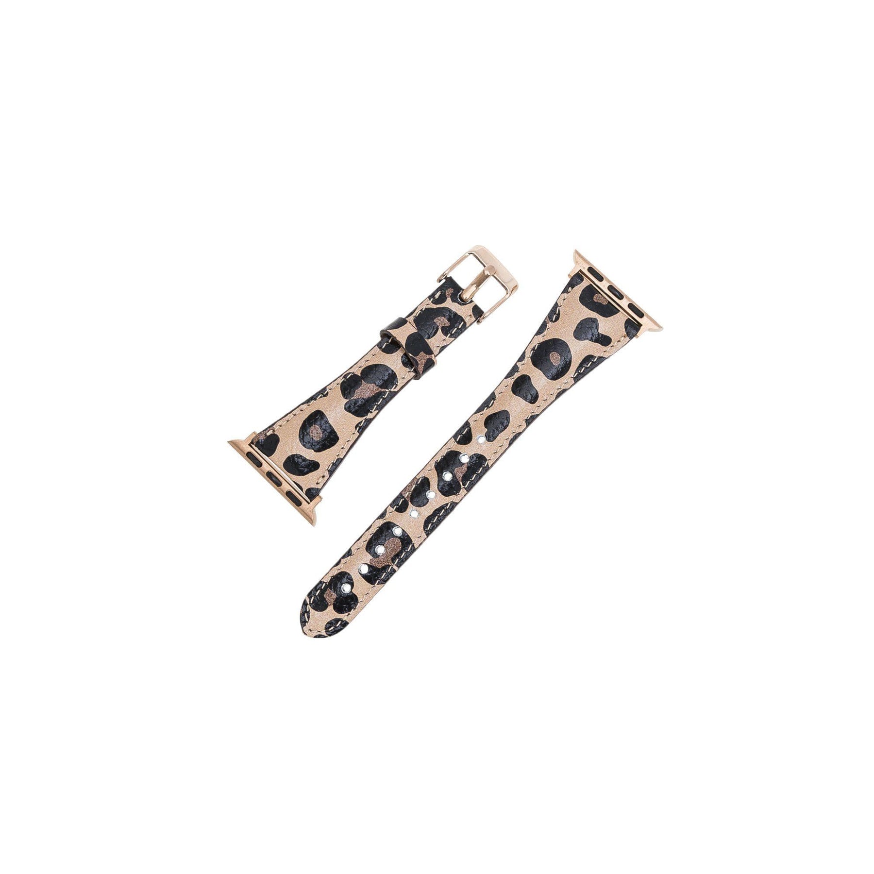 Klassieke, slanke Apple Watch-band van echt leer