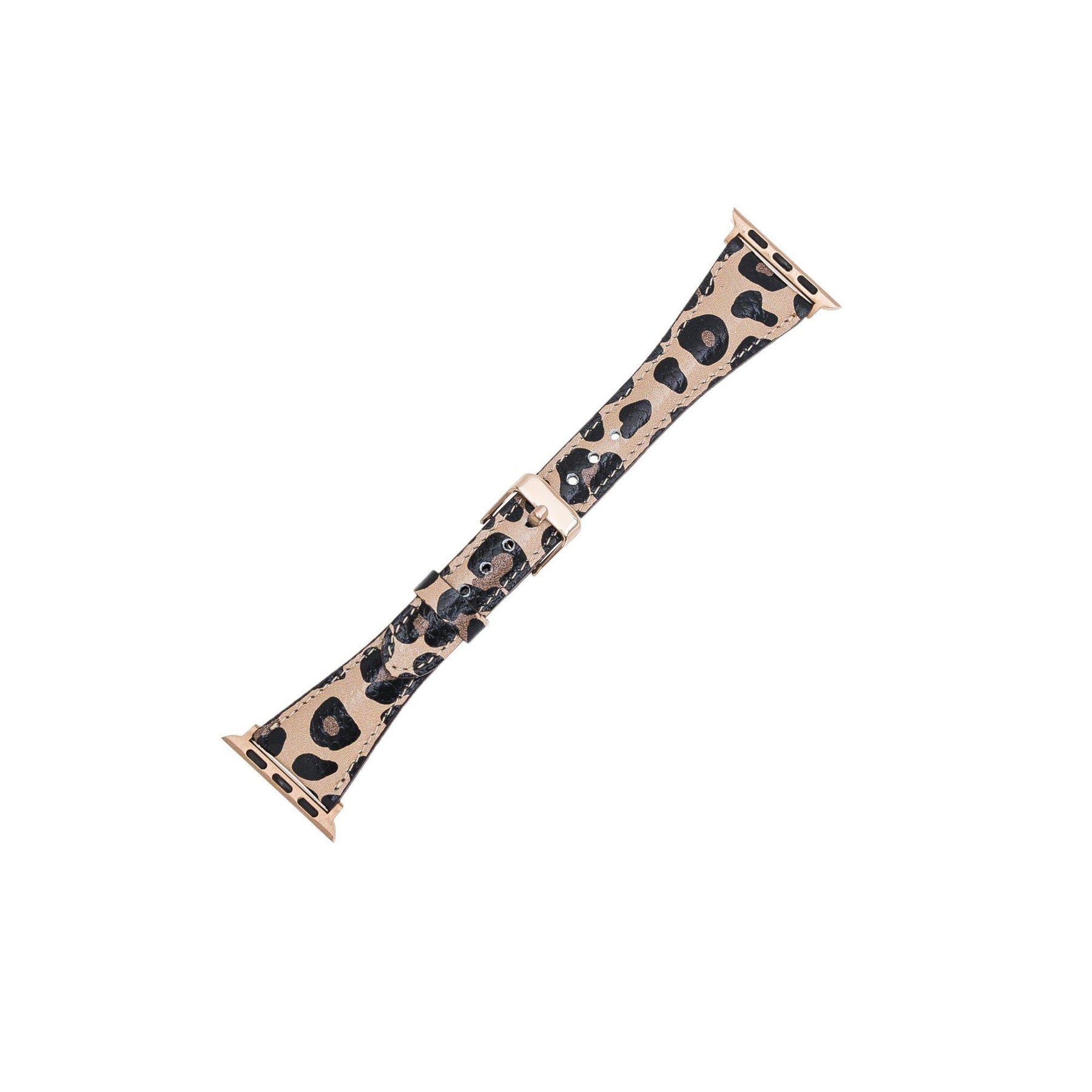 Klassieke, slanke Apple Watch-band van echt leer