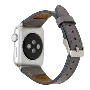 Klassieke, slanke Apple Watch-band van echt leer