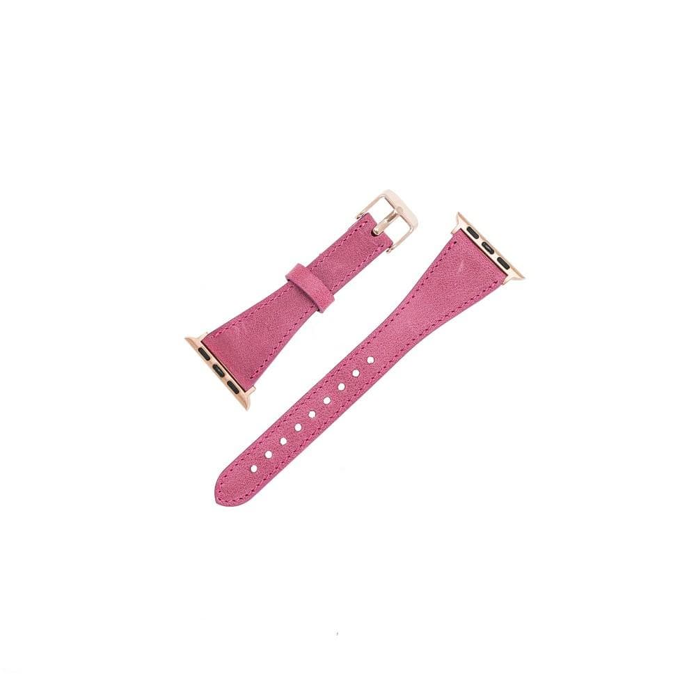 Klassieke, slanke Apple Watch-band van echt leer