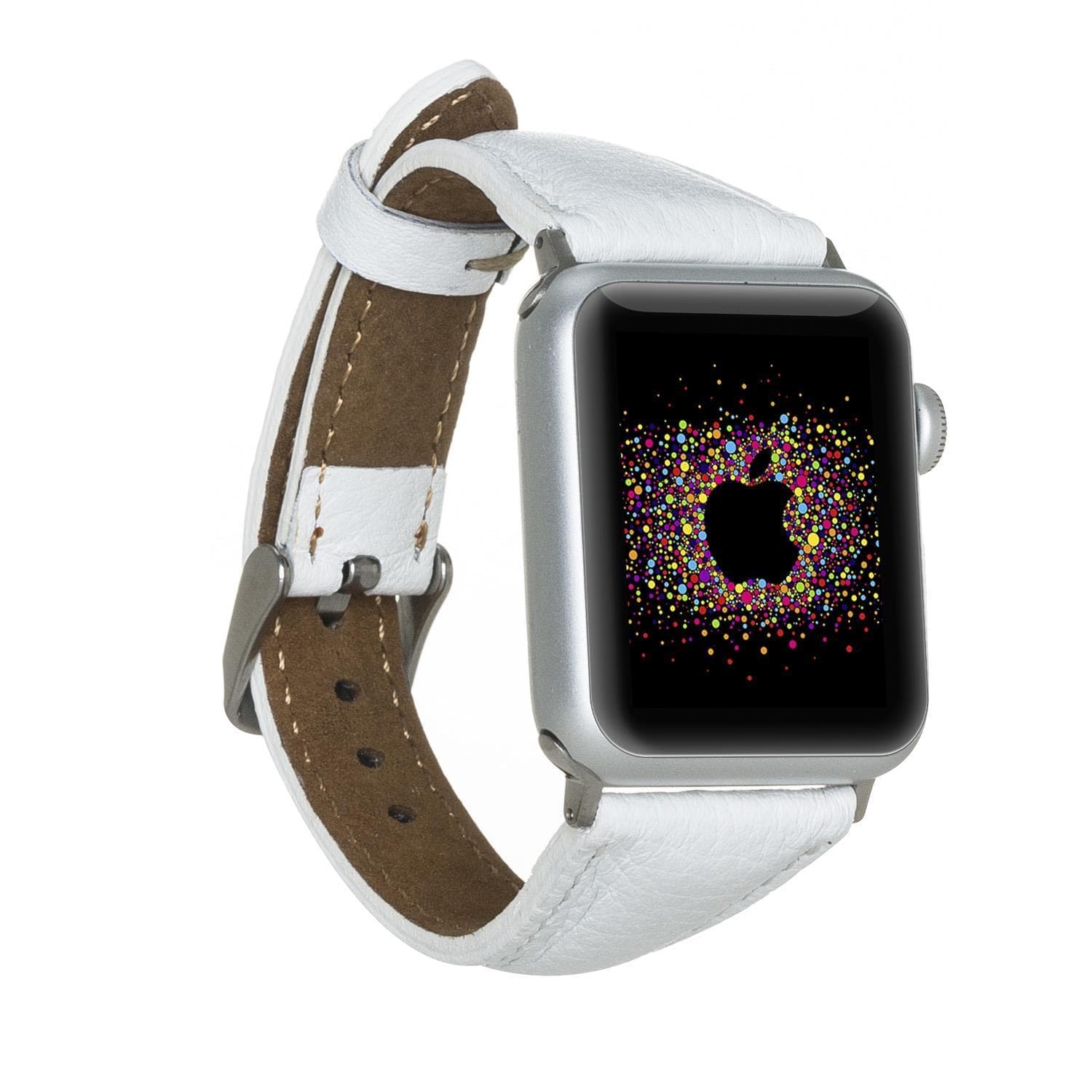 Klassieke, slanke Apple Watch-band van echt leer