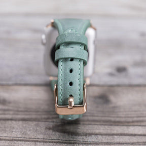 Klassieke, slanke Apple Watch-band van echt leer