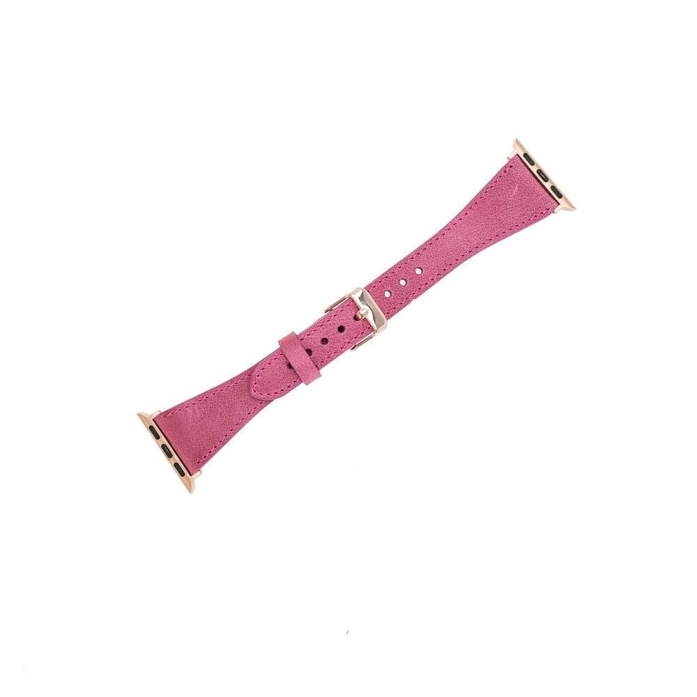 Klassieke, slanke Apple Watch-band van echt leer