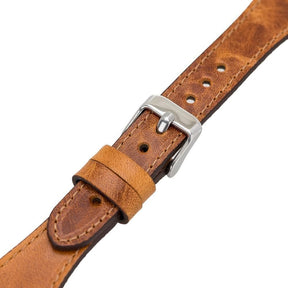 Klassieke, slanke Apple Watch-band van echt leer