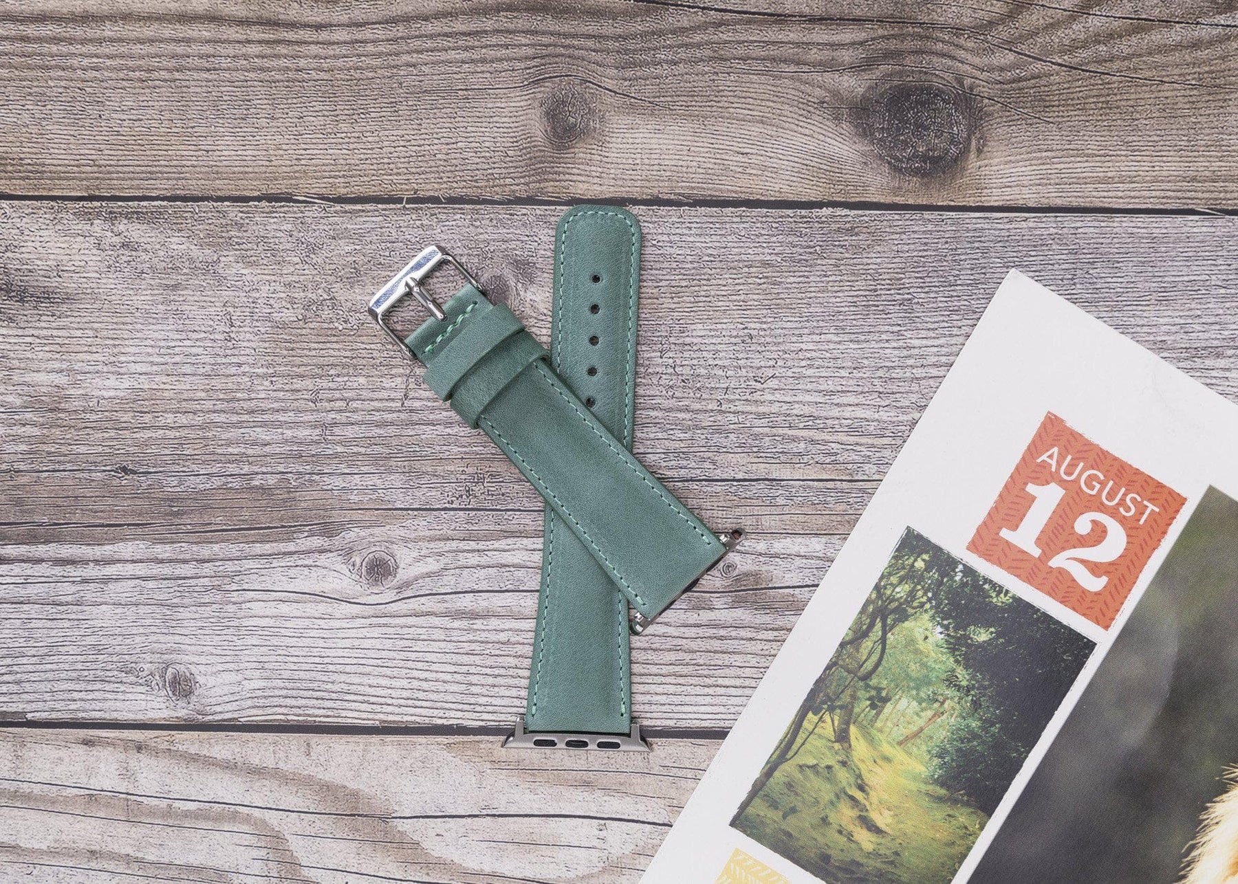 Apple Watch-bandje in klassieke stijl van echt leer
