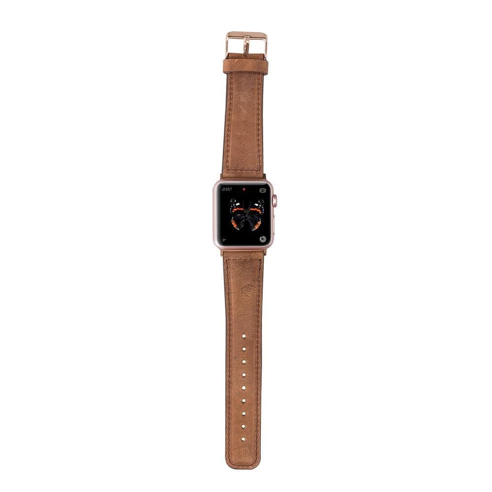 Apple Watch-bandje in klassieke stijl van echt leer