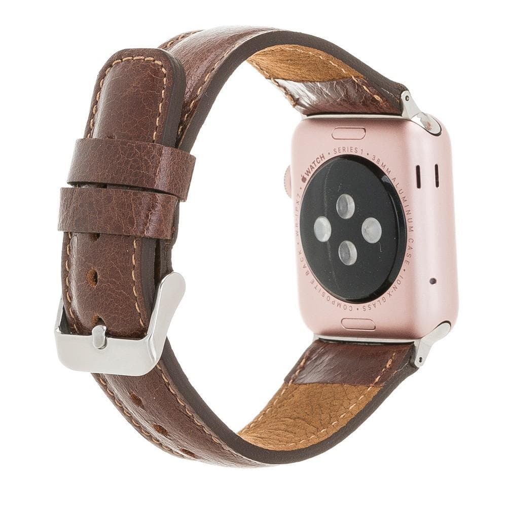 Apple Watch-bandje in klassieke stijl van echt leer