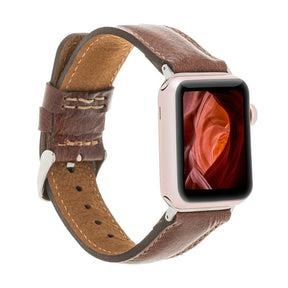 Apple Watch-bandje in klassieke stijl van echt leer