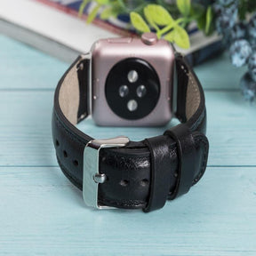 Apple Watch-bandje in klassieke stijl van echt leer