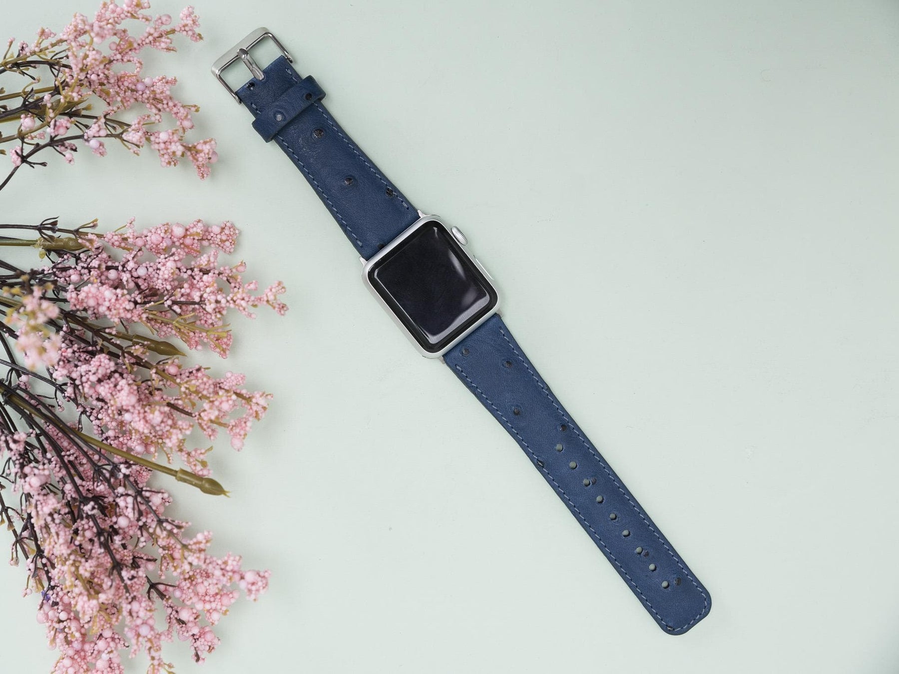 Apple Watch-bandje in klassieke stijl van echt leer