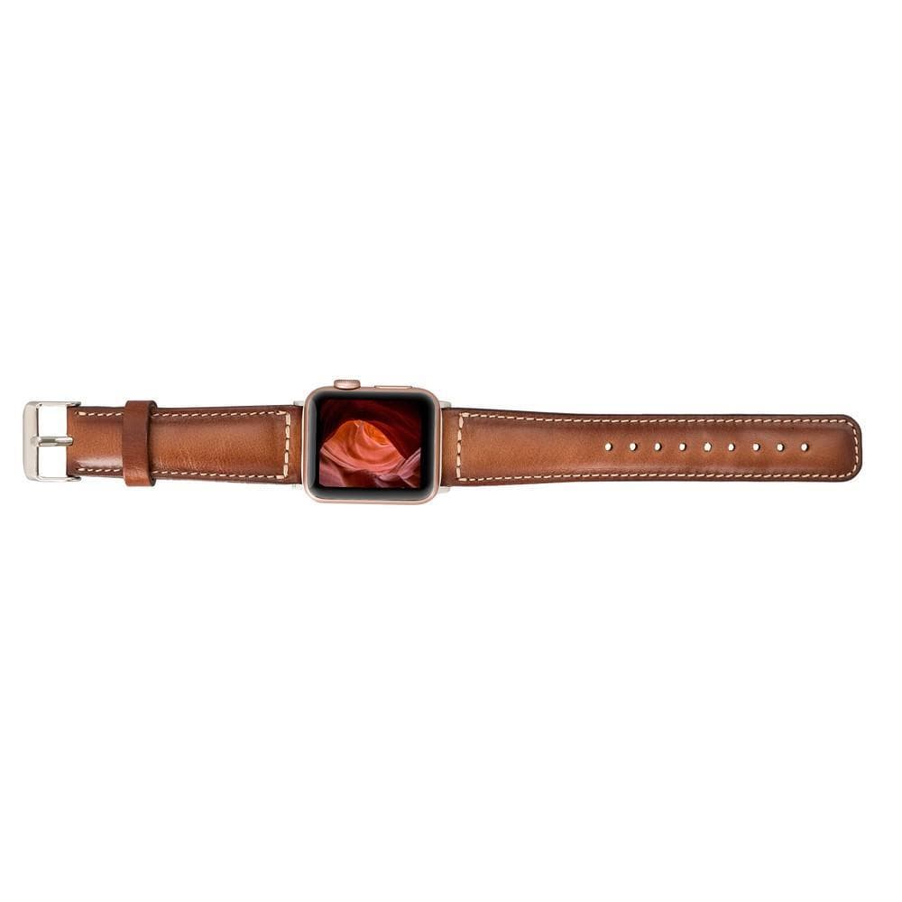 Apple Watch-bandje in klassieke stijl van echt leer
