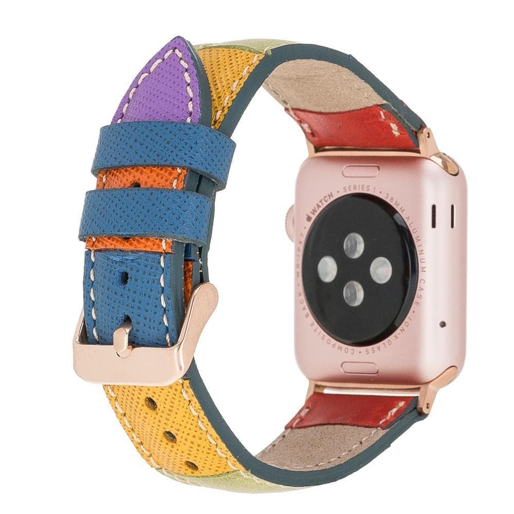 Apple Watch-bandje in klassieke stijl van echt leer