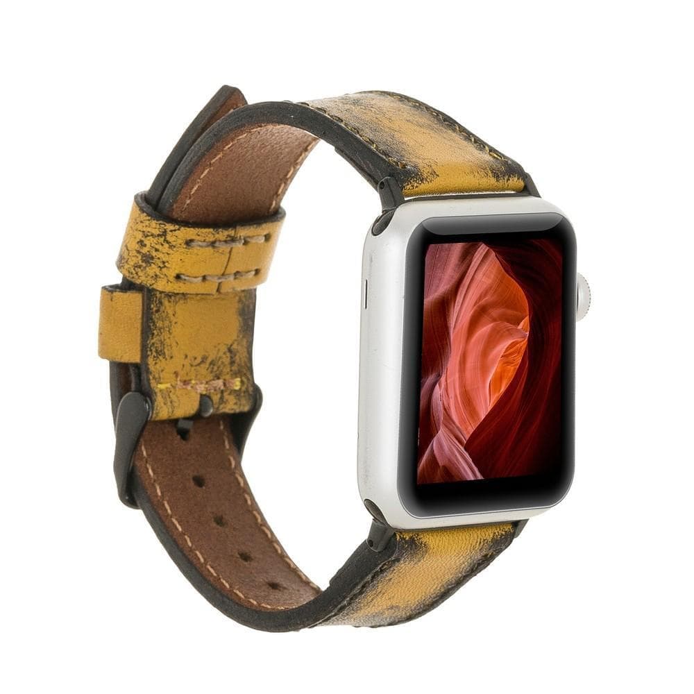 Apple Watch-bandje in klassieke stijl van echt leer