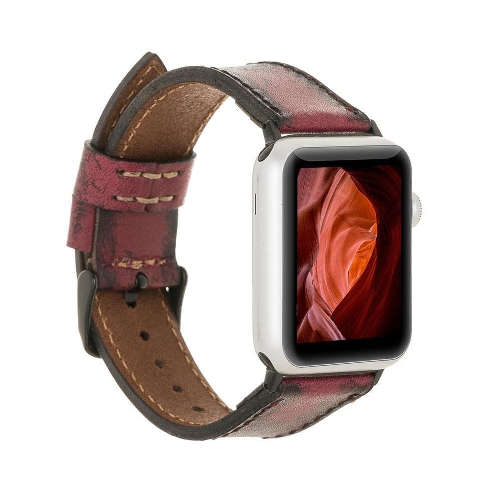 Apple Watch-bandje in klassieke stijl van echt leer