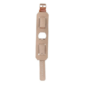 Apple Watch-bandje van echt leer met manchet