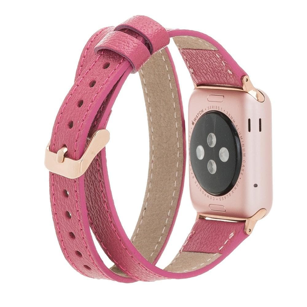 Apple Watch-bandje van echt leer in Double Tour-stijl - DT