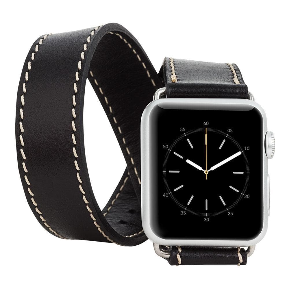 Apple Watch-bandje van echt leer in Double Tour-stijl - DT