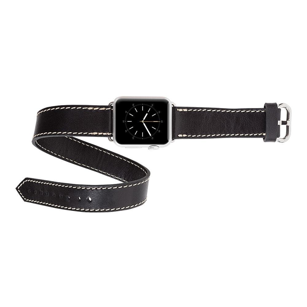 Apple Watch-bandje van echt leer in Double Tour-stijl - DT