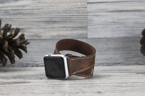 Apple Watch-bandje van echt leer in Double Tour-stijl - DT