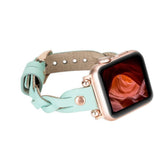 Wanda Ferro gevlochten roségouden Apple Watch-bandje in Trok-stijl van echt leer